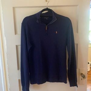 Boys Navy Extra Large Polo Ralph Lauren Quarter-Zip Pullover